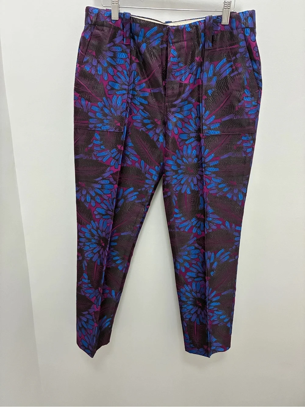J. Crew Midnight Garden Jacquard Midnight Floral Print Pants